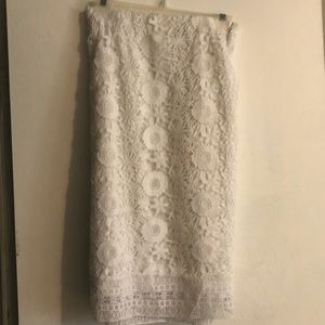 NWT white lace skirt